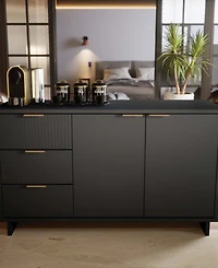 Manhattan Comfort Granville 55" Solid Wood Sideboard