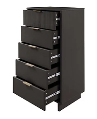 Manhattan Comfort Granville 24" Solid Wood 5-Drawer Chest