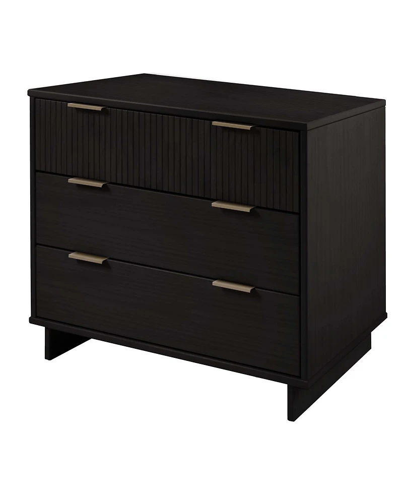 Manhattan Comfort Granville 38" Solid Wood 3-Drawer Dresser