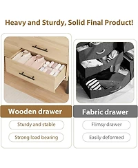 gaomon 7-Drawer Polished Engineered Wood Dresser, Chic Cabinet Legs, Waterproof Desktop