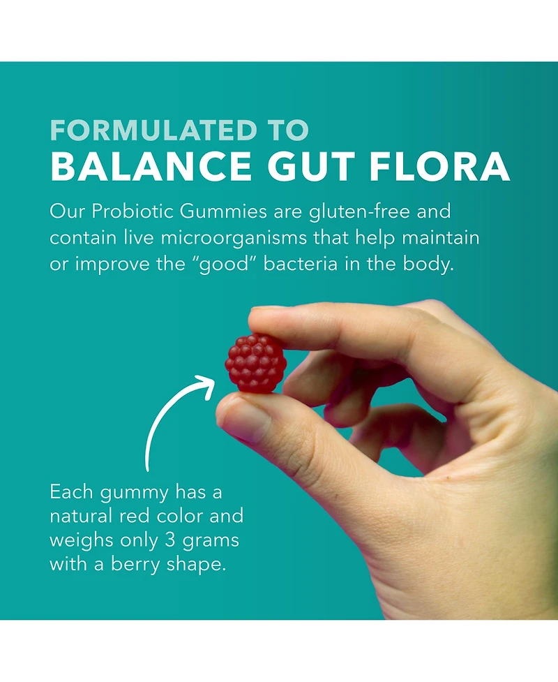 Havasu Nutrition Probiotic Gummies, Supports Digestion and Gut Health, Strawberry Raspberry Flavor, 60ct