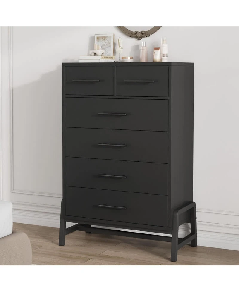 gaomon 50.5 Inch Tall 5 Drawer Wood Freestanding Modern Dresser