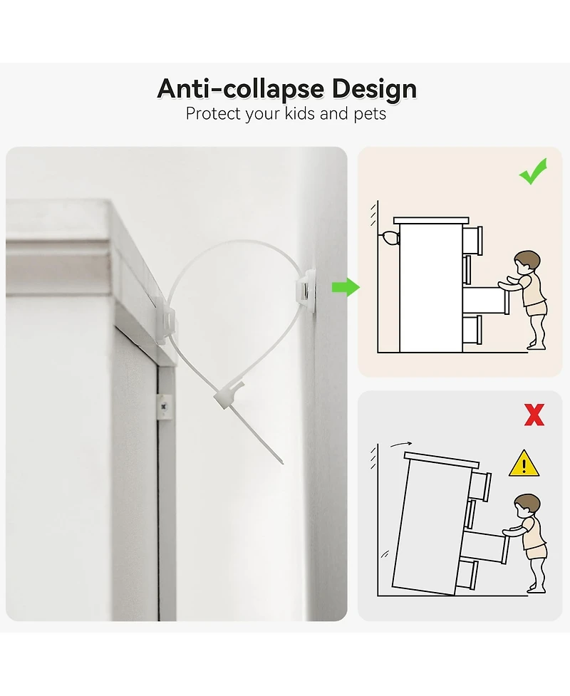 gaomon 6-Drawer Wooden Modern Dresser with Closet Storage Organizer Cabinet