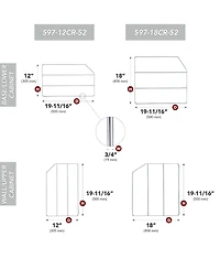 Rev-a-Shelf 12" Kitchen Cabinet Baking Sheet Organizer, Chrome, 597-12CR-2-1