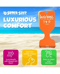 Trc Recreation Lazy Bunz Foam Water Saddle Swimming Pool Float, Sunset Orange