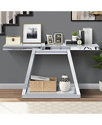Streamdale Furniture 55.9" Glass Mirror Modern Luxe Console Table