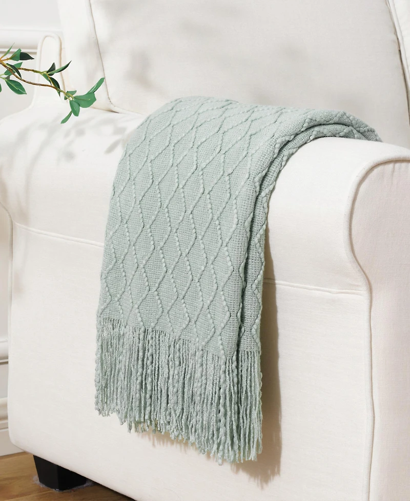 Battilo Multi Chevron Texture Lightweight Throw, 50" x 60"