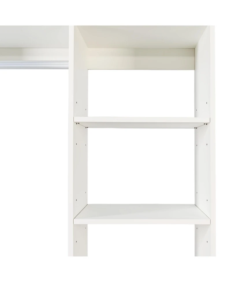 Streamdale Furniture Freestanding Wardrobe Closet with Shelves Drawer & Hanging Rod