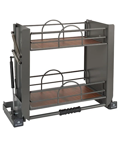 Rev-a-Shelf 24" Kitchen Pulldown Wall Cabinet Shelf System, Gray, 5PD-24FOG