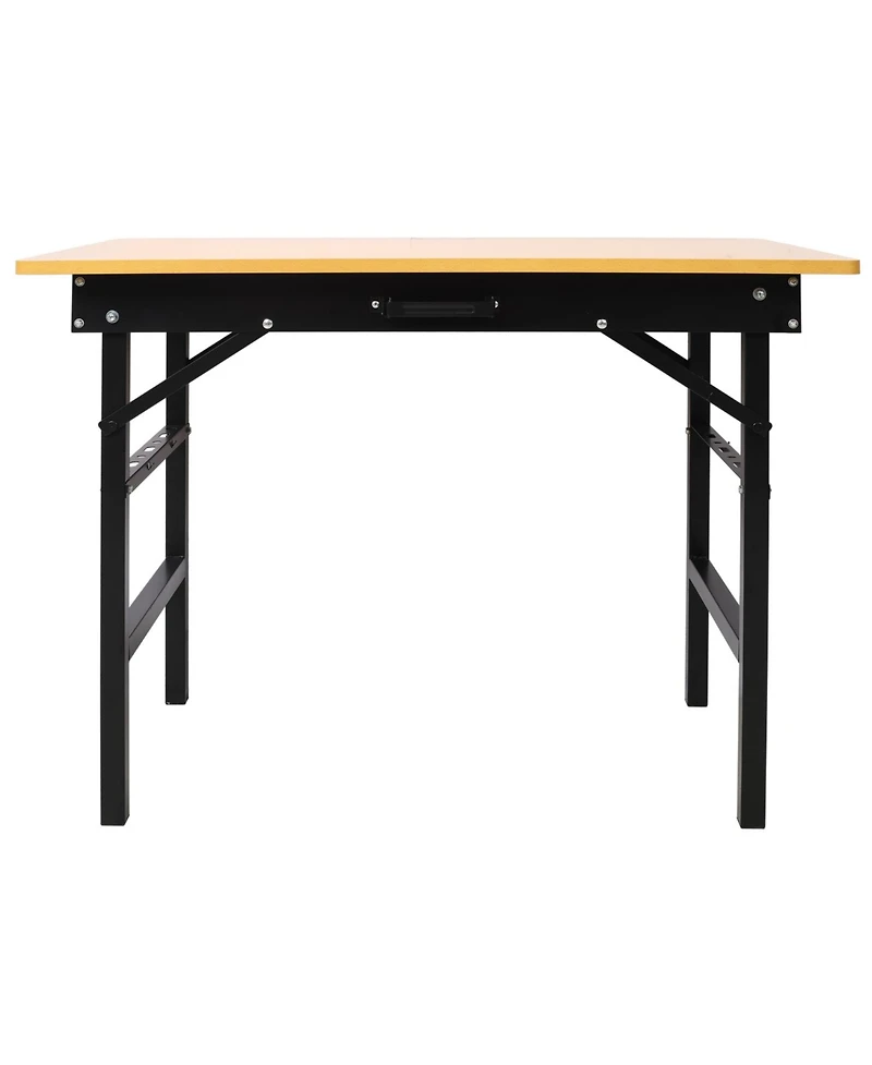 Streamdale Furniture Portable Folding Work Table with Measuring Tape