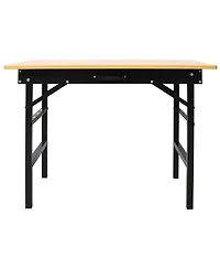 Streamdale Furniture Portable Folding Work Table with Measuring Tape