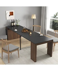 Streamdale Furniture Extendable Dining Table with Outlet & Storage
