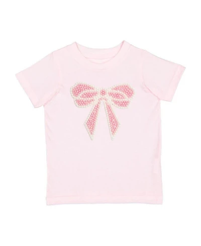 Sweet Wink Toddler Girls Pearl Bow Patch Short Sleeve T-Shirt