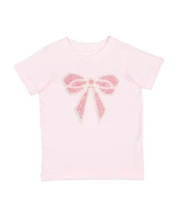 Sweet Wink Toddler Girls Pearl Bow Patch Short Sleeve T-Shirt