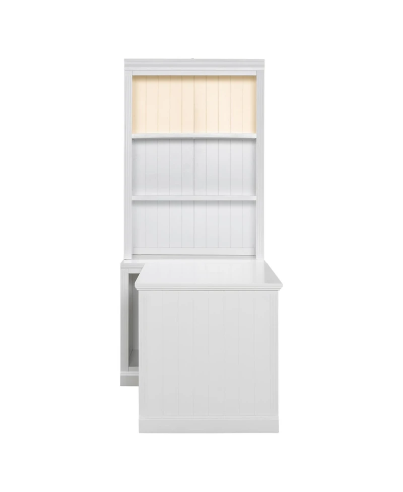 Streamdale Furniture Bookshelf with Desk & Lighting