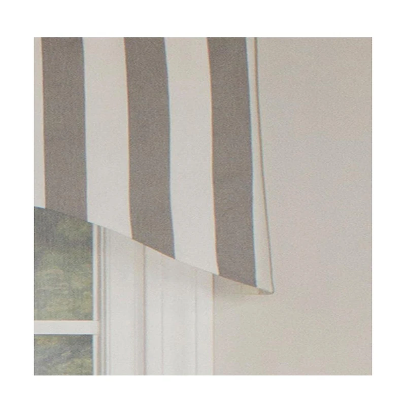 Rlf Home Awning Style Stripe Design 3" Rod Pocket Valance, 50" x 17"