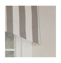 Rlf Home Awning Style Stripe Design 3" Rod Pocket Valance, 50" x 17"