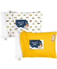 KeaBabies Toddler 2-Pack Pillowcases for 13x18 Pillow, Organic Cotton Pillow Case Cover for Sleeping, Soft & Durable