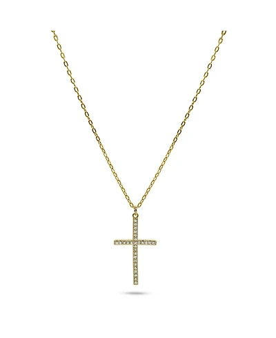 Bowood Lane 14k Gold Filled Cubic Zirconia Cross Necklace
