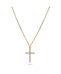 Bowood Lane 14k Gold Filled Cubic Zirconia Cross Necklace