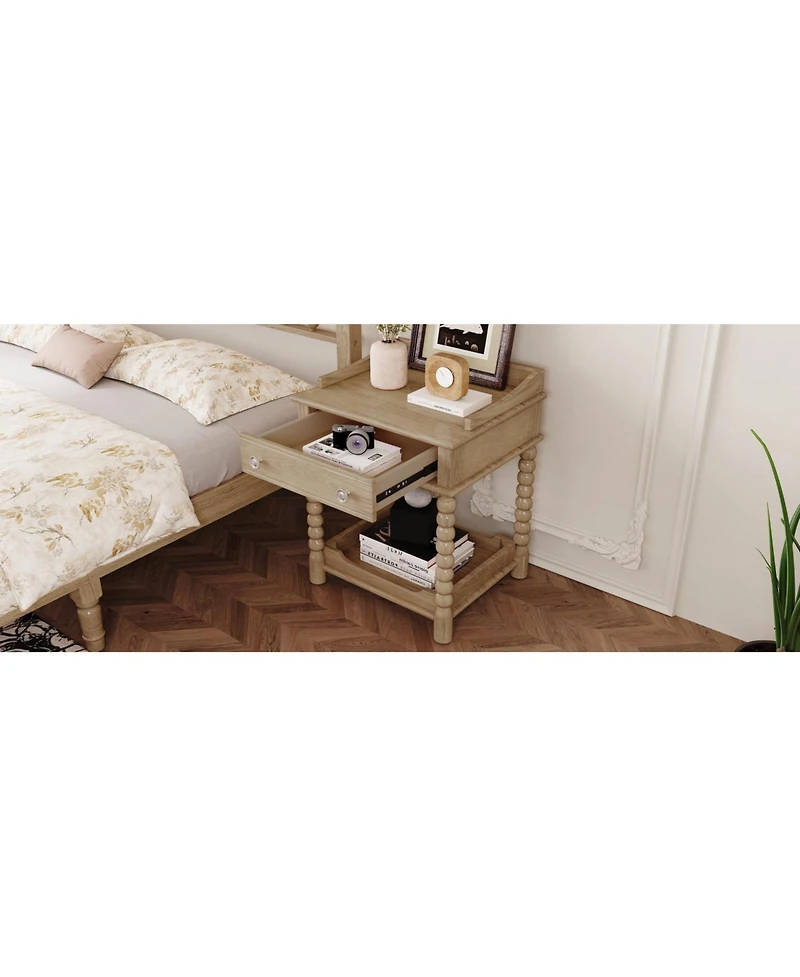 Streamdale Furniture Nightstand with Drawer & Shelf