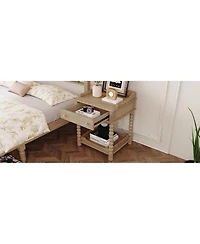 Streamdale Furniture Nightstand with Drawer & Shelf