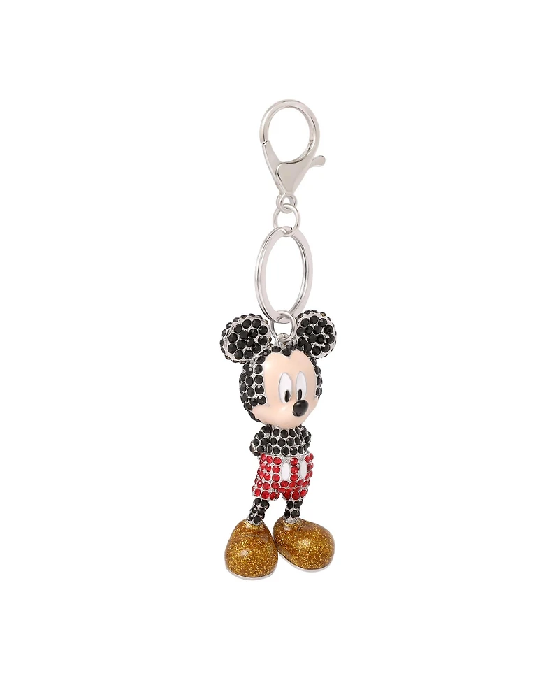 Disney Mickey Mouse Crystal Pave Bag Charm Keychain – Officially Licensed