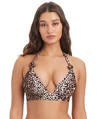 Bar Iii Feline Fine Banded Sweetheart Halter Bra, Macy's Exclusive