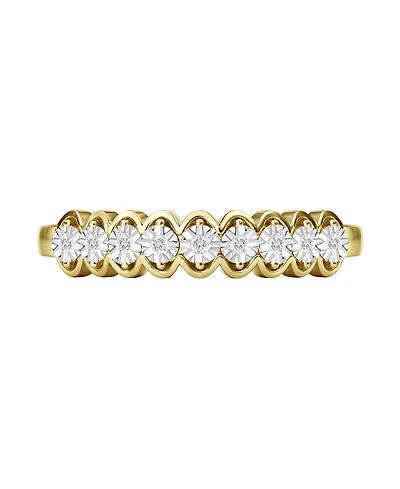 Macy's Diamond Ring (1/10 ct. t.w.) in 14k Gold Over Sterling Silver
