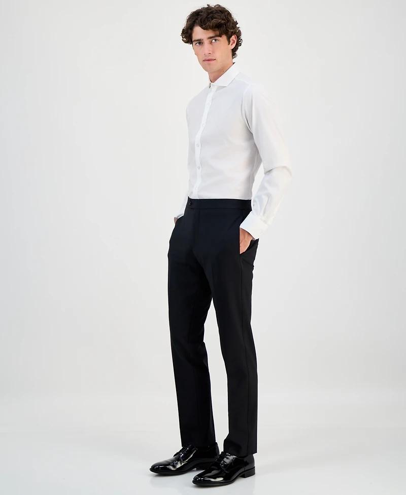 Bar Iii Men's Slim-Fit Faille-Trim Tuxedo Pants, Created for Macy's