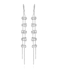 Guess Crystal Stone Chain Drop Earrings
