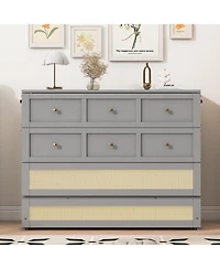 Streamdale Furniture Full Murphy Bed with Large Drawers, Gray