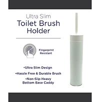 Cameo Slim Design, Stainless-Steel Holder, Fingerprint-Proof, Rust Resistant Toilet Bowl Cleaning Brush