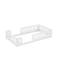 Streamdale Furniture Twin Platform Bed with Guardrail (Natural)