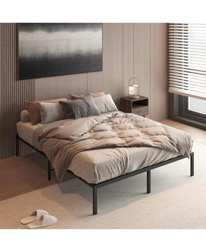 Streamdale Furniture Streamdale Metal Platform Bed frame, Sturdy Metal Frame, No Box Spring Needed(Full)