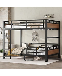 Streamdale Furniture Full over Full Metal Bunk Bed, Separable