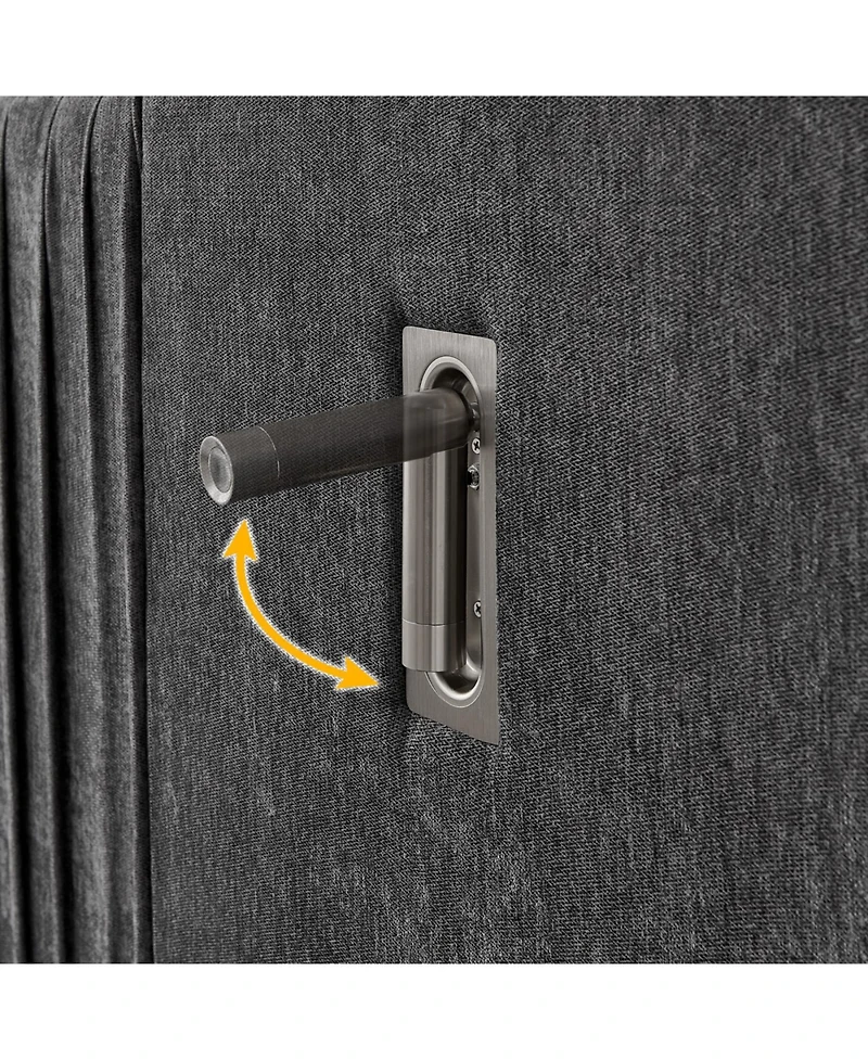 Streamdale Furniture King Size Upholstered Bed Frame with Chenille, Pleated Design, No Box Spring - Dark Grey