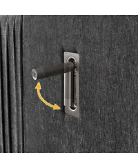 Streamdale Furniture King Size Upholstered Bed Frame with Chenille, Pleated Design, No Box Spring - Dark Grey