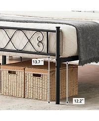 gaomon Modern Bed Frame, Metal Platform Bed with Headboard and Footboard