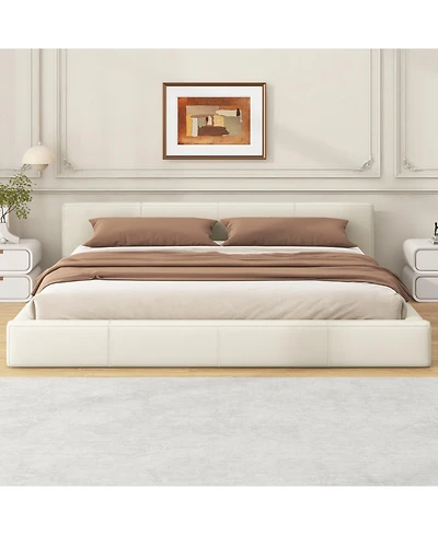 Streamdale Stylish Beige Upholstered Bed The Ideal Choice for Your Bedroom, King