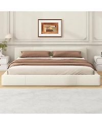 Streamdale Stylish Beige Upholstered Bed The Ideal Choice for Your Bedroom, King