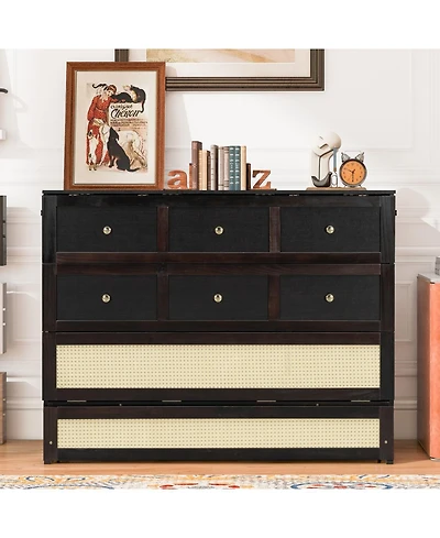 Streamdale Furniture Full Murphy Bed with Large Drawers, Gray