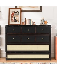 Streamdale Furniture Full Murphy Bed with Large Drawers, Gray