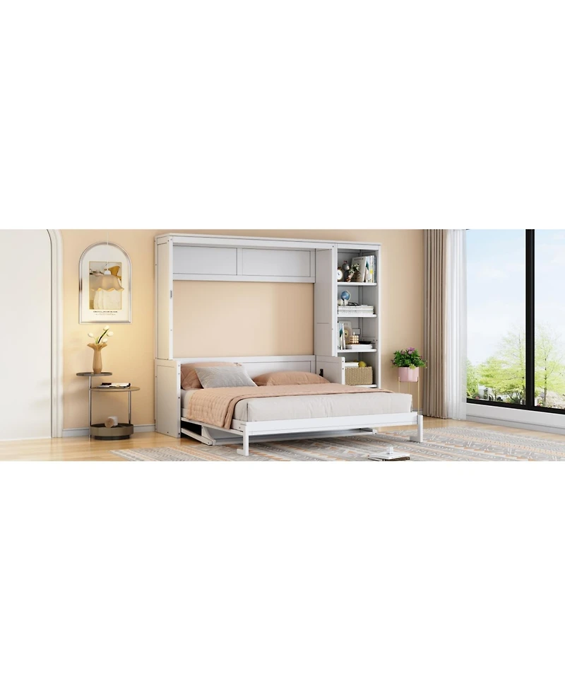 Streamdale Furniture Murphy Bed with Desk and Bookshelf