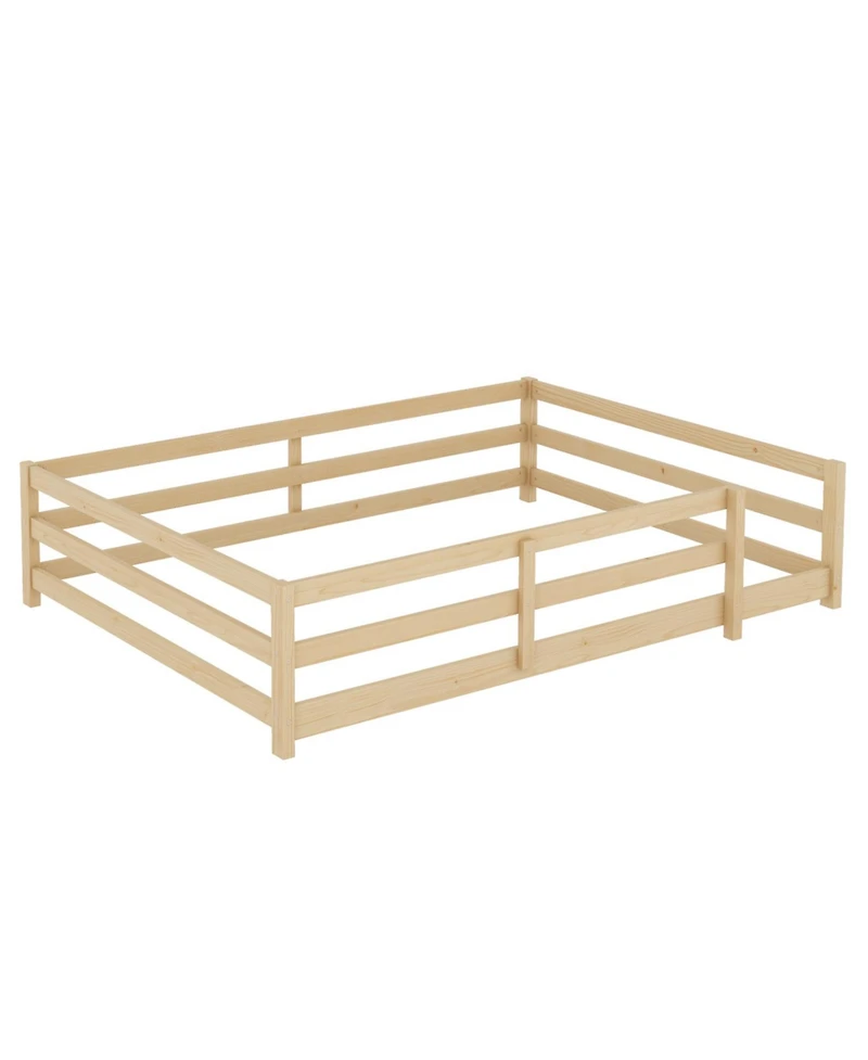 Streamdale Furniture Montessori Floor Bed with Fence