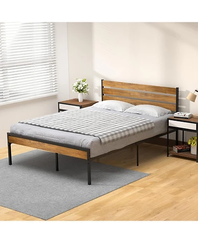gaomon Easy Assembly Full Size Space-Saving for Living Room or Guest Room Platform Bed Frame
