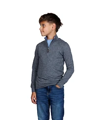 Tailorbyrd Boys Brushed Melange Super Soft Quarter Zip