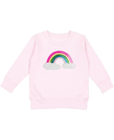 Sweet Wink Baby Girls Rainbow Sequin Patch Sweatshirt
