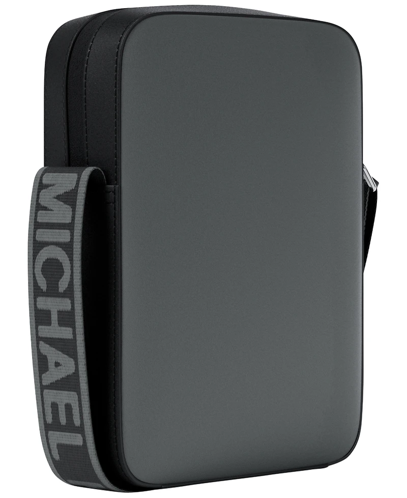 Michael Kors Men's Logo Canvas Gunmetal Hardware Flight Bag