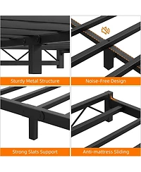 gaomon 6-Inch Metal Platform Bed Frame,Steel Slat Support,Heavy Duty Noise-Free Platform,No Box Spring Required,Easy Assembly